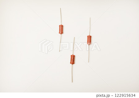 Old film resistors. Resistors with axial terminals. Elements of electronics. Old film resistors. Resistors with axial terminals. Elements of electronics. 122915634
