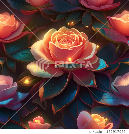 Autumn's Flame: The Vibrant rose 122917963