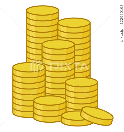 コイン　山　イラスト　ベクター 122920168