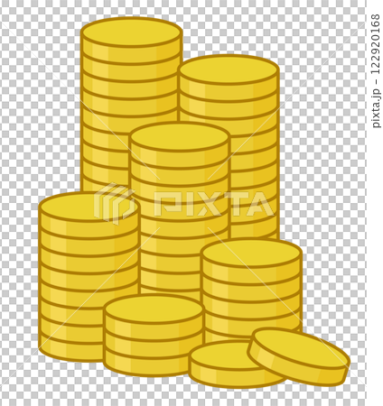 コイン　山　イラスト　ベクター 122920168
