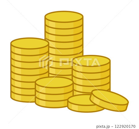 コインの山 イラスト ベクター コインの山 イラスト ベクター 122920170