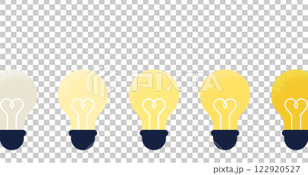 逐漸發光的燈泡的插圖 | 創意成長和發展的圖像插圖和引人注目之處 逐漸發光的燈泡的插圖 | 創意成長和發展的圖像插圖和引人注目之處 122920527