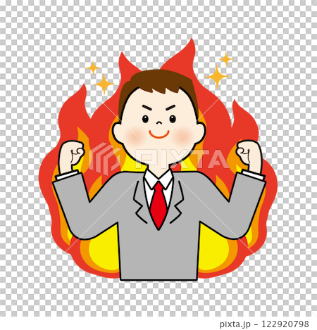 Burning businessman Burning businessman 122920798
