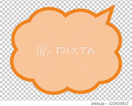 語音泡棉橙色蓬鬆向量單 語音泡棉橙色蓬鬆向量單 122920817