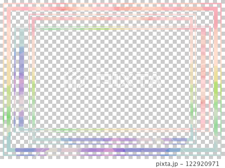 彩色水彩方框 122920971