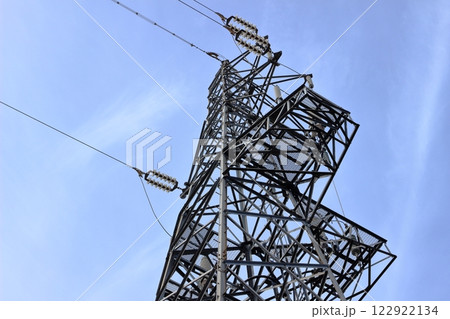 始まりなのか終わりなのか送電鉄塔の端っこ 122922134