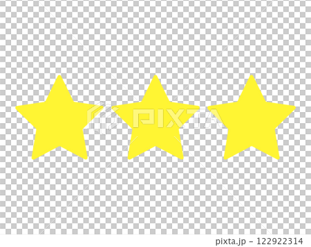 3つ星の評価マーク 122922314