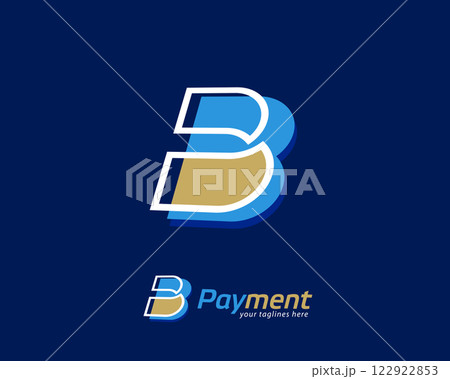 modern and simple letter b payment symbol 122922853
