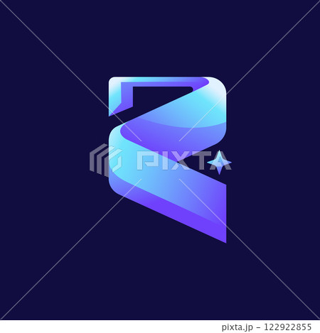 elegant and modern Initial letter R with star elegant and modern Initial letter R with star 122922855