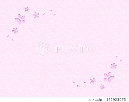 桜の背景　B-3 122923976