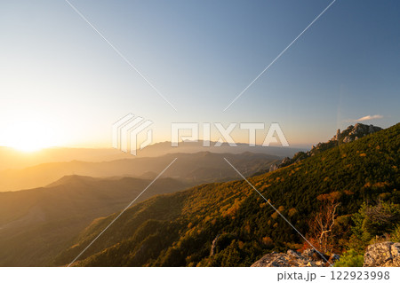 瑞牆山、鷹見岩と周辺の景色 瑞牆山、鷹見岩と周辺の景色 122923998