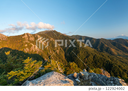 瑞牆山、鷹見岩と周辺の景色 瑞牆山、鷹見岩と周辺の景色 122924002
