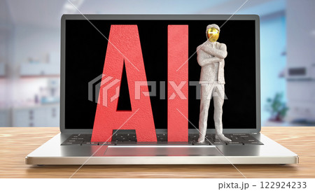 The AI and robot man  for technology or it concept 3d Rendering. 122924233