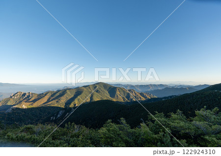 金峰山、朝日岳と周辺の景色 122924310