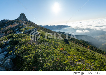 金峰山、朝日岳と周辺の景色 金峰山、朝日岳と周辺の景色 122924335