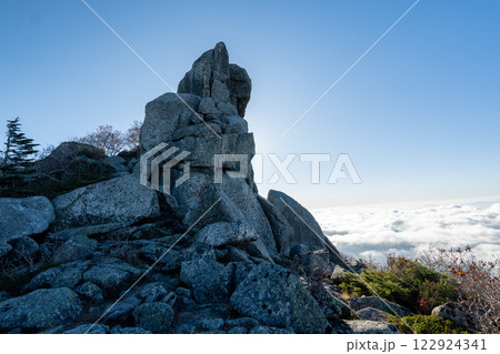 金峰山、朝日岳と周辺の景色 金峰山、朝日岳と周辺の景色 122924341