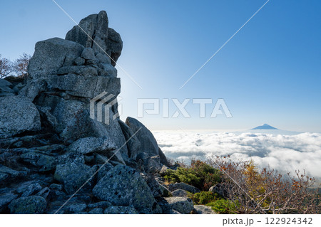 金峰山、朝日岳と周辺の景色 122924342