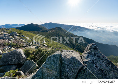 金峰山、朝日岳と周辺の景色 金峰山、朝日岳と周辺の景色 122924367