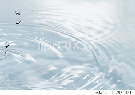 水面に落ちる水滴. 水面に落ちる水滴. 122924471