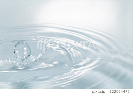 水面に落ちる水滴. 122924473