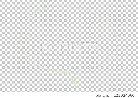 Separate green speech bubble on transparent background 122924960