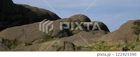 Bum shaped anorthosite rock formations in the Magma UNESCO Global Geo Park, Norway. Bum shaped anorthosite rock formations in the Magma UNESCO Global Geo Park, Norway. 122925390