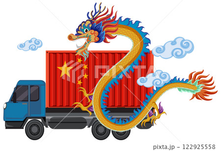 Dragon and Truck: Trade Symbolism Dragon and Truck: Trade Symbolism 122925558