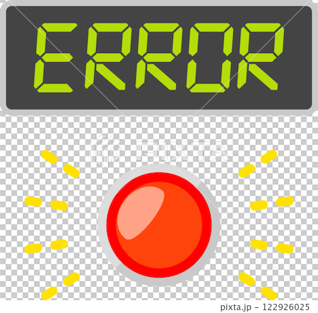 The word ERROR and a red light 122926025