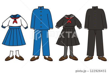 2種類の学生服イラスト 122926431