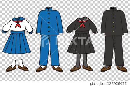 2種類の学生服イラスト 122926431
