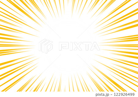黄色の集中線の背景素材 122926499