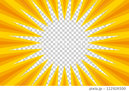 Orange concentrated lines and copy space background material 122926500