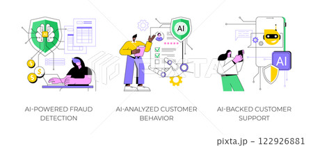 AI in Insurance Business abstract concept vector illustrations. 122926881