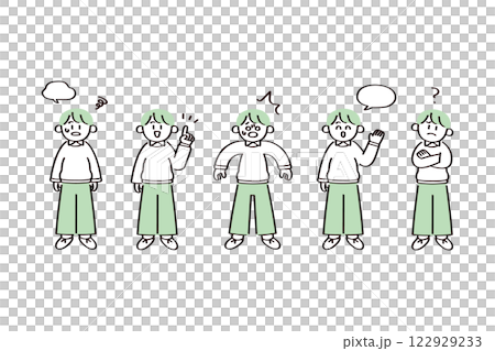 Men's illustration set 122929233