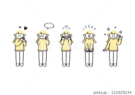 女性のイラストセット 122929234
