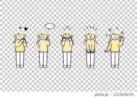 女性のイラストセット 122929234