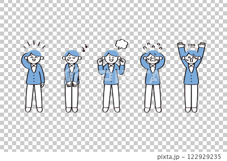 男性のイラストセット 122929235