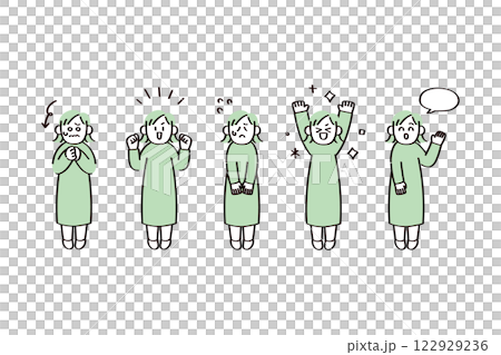 Women's illustration set 122929236