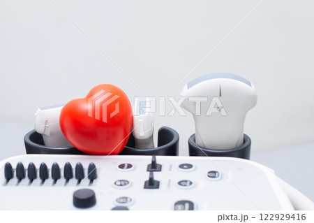 Modern ultrasound machine, Medical equipment in the clinic. 122929416
