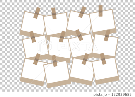 Polaroid photo frame illustration set 122929685
