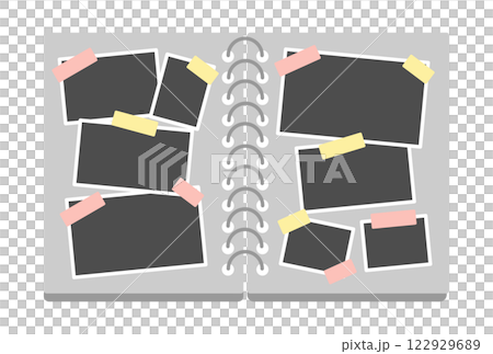 フォトアルバム　イラストセット 122929689