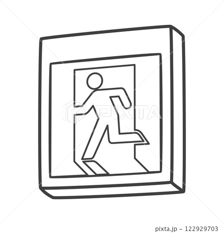 非常口（避難口誘導灯） 122929703