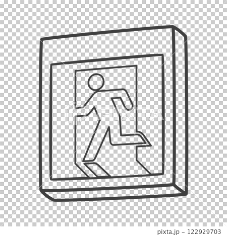 非常口（避難口誘導灯） 122929703