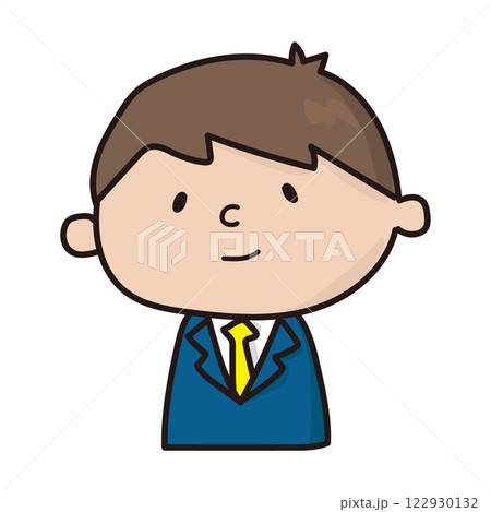 生意気な顔をする新入社員の男の子 122930132