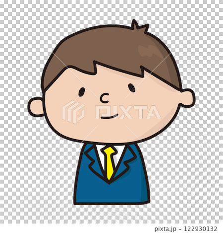 生意気な顔をする新入社員の男の子 122930132