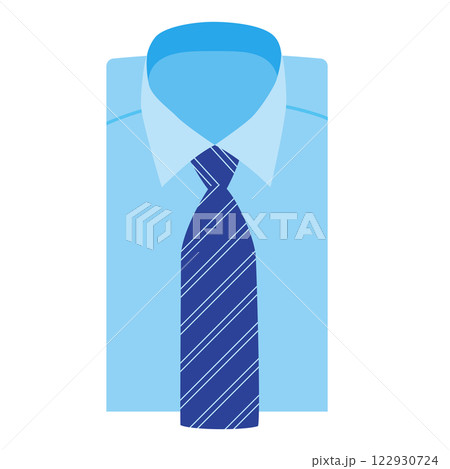 ワイシャツとネクタイのイラスト 122930724