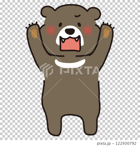 一頭黑熊拼命咆哮 122930792