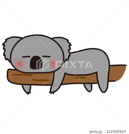 木の上でダラッと寝ているコアラのイラスト素材 [122930924] - PIXTA