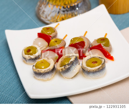 Appetizers with anchovies and vegetables Appetizers with anchovies and vegetables 122931105