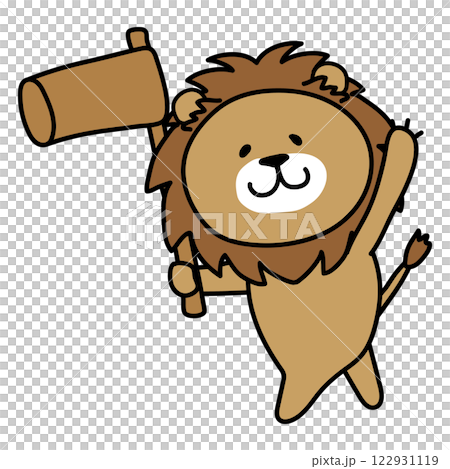 Lion holding a pestle Lion holding a pestle 122931119